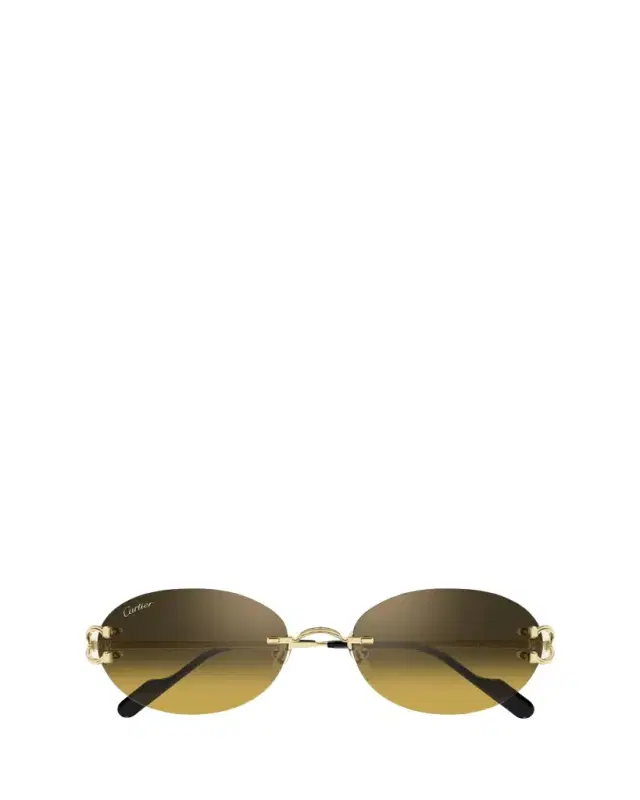 Cartier Decor Classic C de  55mm Rimless Oval Metal Sunglasses