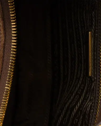 Prada Fold Large Suede Shoulder Bag | Thumbnail 3