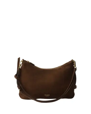 Prada Fold Large Suede Shoulder Bag | Thumbnail 1
