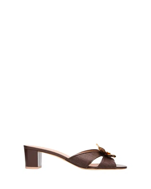 Malone Souliers 45mm Suri Raffia Mule Sandals