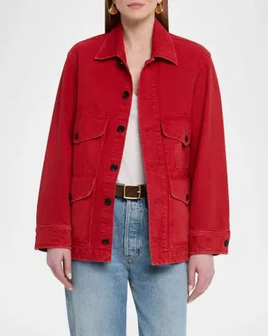 Nili Lotan Leroy Cotton Twill Utility Jacket | Thumbnail 8 Nili Lotan Leroy Cotton Twill Utility Jacket | Thumbnail 8