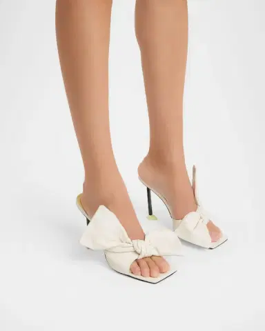 Givenchy 95mm Bow Leather Mule Sandals | Thumbnail 7