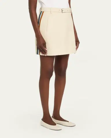 Marni Side Stripe Leather Mini Skirt | Thumbnail 4 Marni Side Stripe Leather Mini Skirt | Thumbnail 4