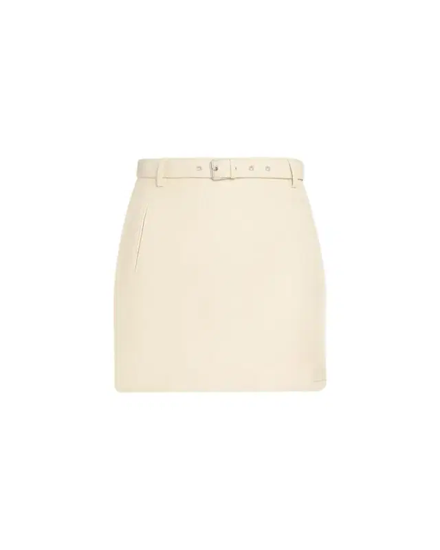 Marni Side Stripe Leather Mini Skirt