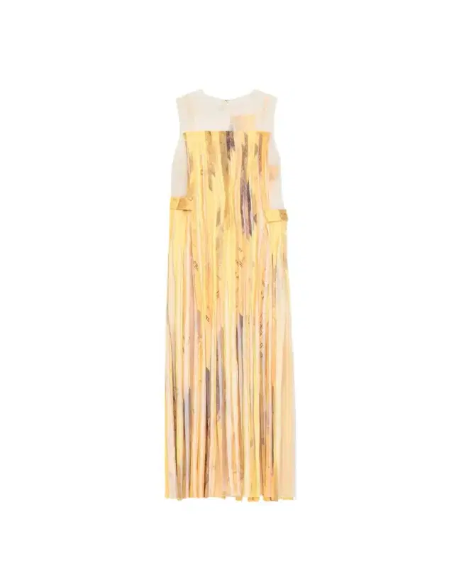 Jason Wu Collection Sleeveless Strip Tank Gown with "Sulphur Bank" Artwork by Robert Rauschenberg
