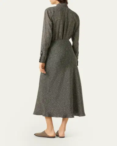 Loro Piana Simona Silk Twill Midi Skirt | Thumbnail 3 Loro Piana Simona Silk Twill Midi Skirt | Thumbnail 3