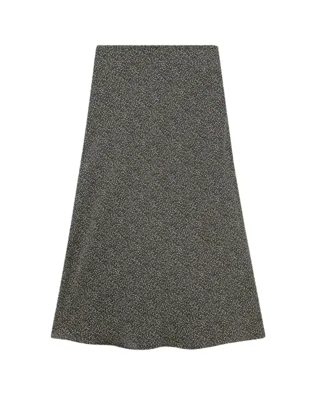 Simona Silk Twill Midi Skirt