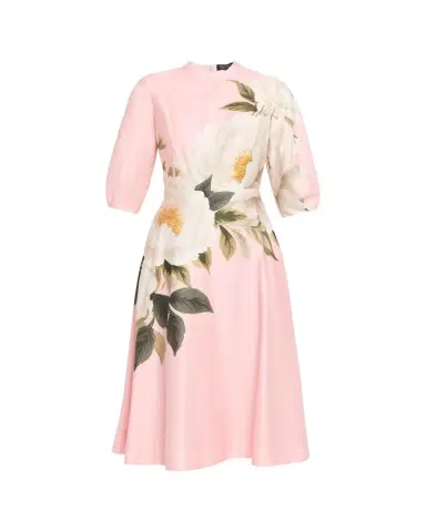 Rickie Freeman for Teri Jon Floral-Print Cotton Midi Shirtdress | Thumbnail 1