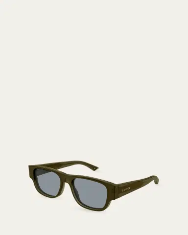Gucci Men's GG2073S Acetate and Bio-Nylon Rectangle Sunglasses | Thumbnail 2 Gucci Men's GG2073S Acetate and Bio-Nylon Rectangle Sunglasses | Thumbnail 2