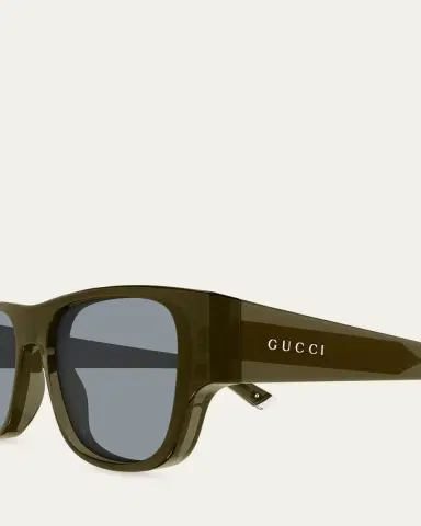 Gucci Men's GG2073S Acetate and Bio-Nylon Rectangle Sunglasses | Thumbnail 3 Gucci Men's GG2073S Acetate and Bio-Nylon Rectangle Sunglasses | Thumbnail 3