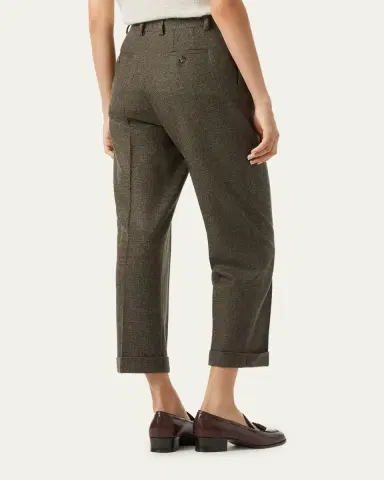 Loro Piana Louis Wool Straight-Leg Ankle Trousers | Thumbnail 3