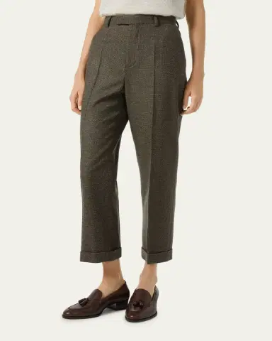 Loro Piana Louis Wool Straight-Leg Ankle Trousers | Thumbnail 4