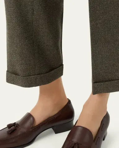 Loro Piana Louis Wool Straight-Leg Ankle Trousers | Thumbnail 5