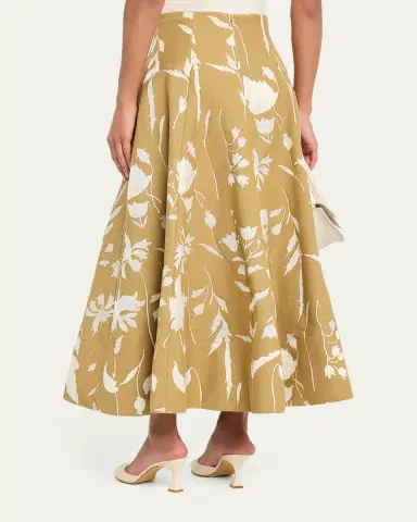 Lela Rose Sheer Floral Jacquard Fit-And-Flare Midi Skirt | Thumbnail 3 Lela Rose Sheer Floral Jacquard Fit-And-Flare Midi Skirt | Thumbnail 3