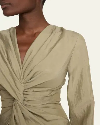 Balmain Long Sleeve Twist Detail Mini Dress | Thumbnail 5 Balmain Long Sleeve Twist Detail Mini Dress | Thumbnail 5