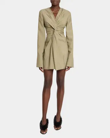 Balmain Long Sleeve Twist Detail Mini Dress | Thumbnail 6 Balmain Long Sleeve Twist Detail Mini Dress | Thumbnail 6