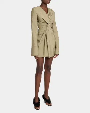 Balmain Long Sleeve Twist Detail Mini Dress | Thumbnail 8 Balmain Long Sleeve Twist Detail Mini Dress | Thumbnail 8