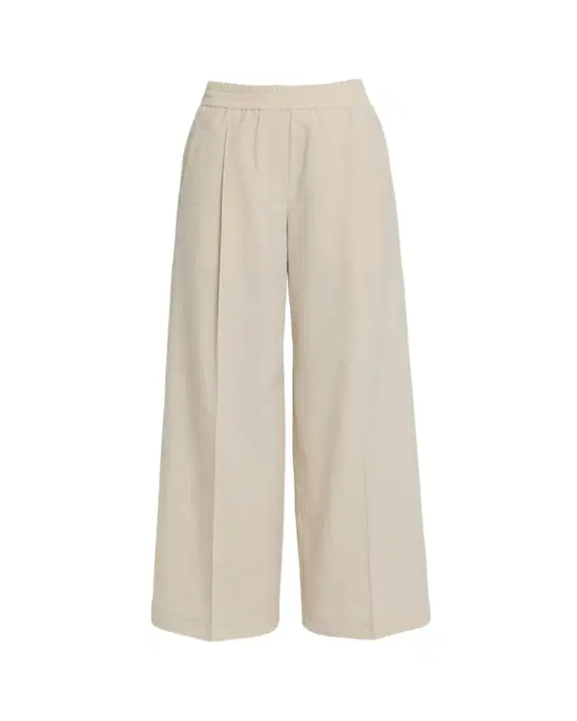 Brunello Cucinelli Techno Cotton Pleat Wide-Leg Pull-On Track Pants