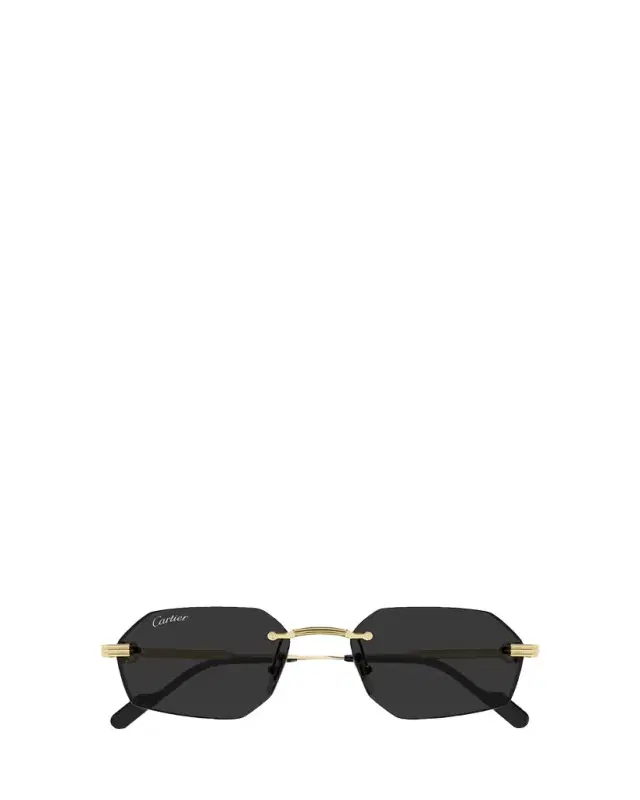 Cartier Men's Rimless Metal Geometric Sunglasses