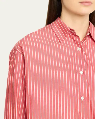 Nili Lotan Yorke Pinstripe Oversized Button Down Shirt | Thumbnail 5 Nili Lotan Yorke Pinstripe Oversized Button Down Shirt | Thumbnail 5