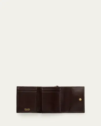 Prada Small Trifold Leather Wallet | Thumbnail 2 Prada Small Trifold Leather Wallet | Thumbnail 2