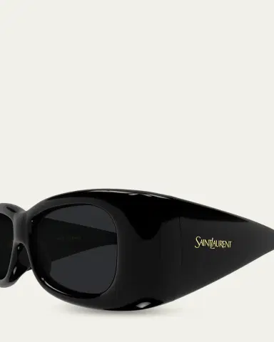 Saint Laurent SL 901 Howl Acetate and Bio-Nylon Rectangle Sunglasses | Thumbnail 3