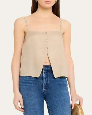 Frame The Linen Button Top | Thumbnail 4
