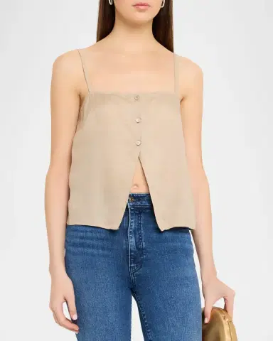 Frame The Linen Button Top | Thumbnail 8