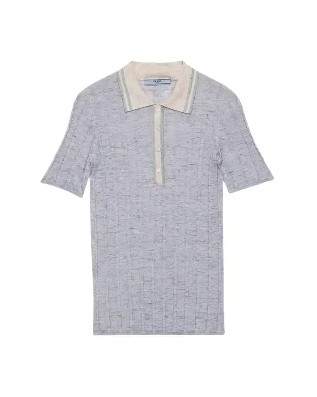 Cashmere-Silk Rib Polo Shirt