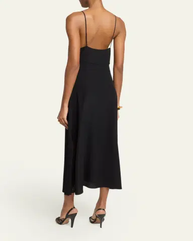 Chloé Lace-Trim Empire Silk Midi Slip Dress | Thumbnail 3 Chloé Lace-Trim Empire Silk Midi Slip Dress | Thumbnail 3