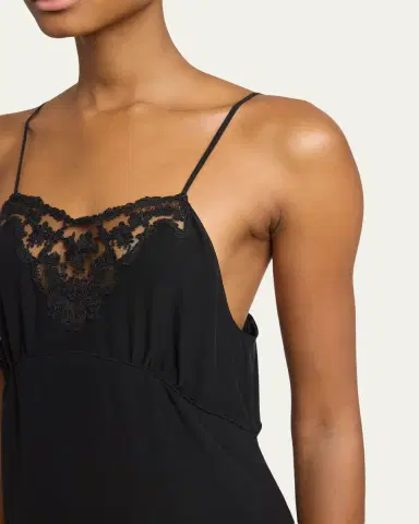 Chloé Lace-Trim Empire Silk Midi Slip Dress | Thumbnail 5 Chloé Lace-Trim Empire Silk Midi Slip Dress | Thumbnail 5