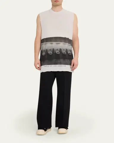 Rick Owens Men's Urinal-Print Sleeveless Tank Top | Thumbnail 2 Rick Owens Men's Urinal-Print Sleeveless Tank Top | Thumbnail 2