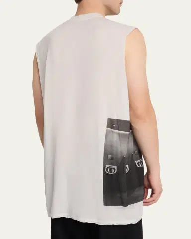Rick Owens Men's Urinal-Print Sleeveless Tank Top | Thumbnail 3 Rick Owens Men's Urinal-Print Sleeveless Tank Top | Thumbnail 3