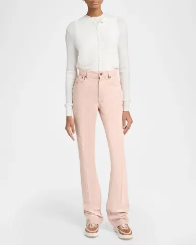 Chloé Pointelle Knit Crewneck Cardigan | Thumbnail 6 Chloé Pointelle Knit Crewneck Cardigan | Thumbnail 6
