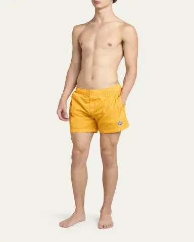 Moncler Men's Nylon Logo Swim Trunks | Thumbnail 2 Moncler Men's Nylon Logo Swim Trunks | Thumbnail 2