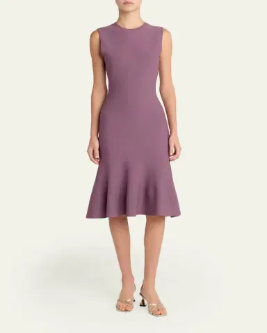 Stella McCartney Sleeveless Compact Knit Fit-And-Flare Dress | Thumbnail 2 Stella McCartney Sleeveless Compact Knit Fit-And-Flare Dress | Thumbnail 2
