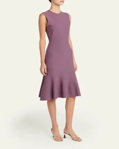 Stella McCartney Sleeveless Compact Knit Fit-And-Flare Dress | Thumbnail 4 Stella McCartney Sleeveless Compact Knit Fit-And-Flare Dress | Thumbnail 4