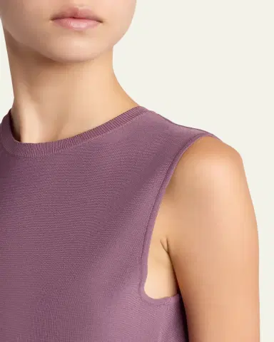Stella McCartney Sleeveless Compact Knit Fit-And-Flare Dress | Thumbnail 5 Stella McCartney Sleeveless Compact Knit Fit-And-Flare Dress | Thumbnail 5