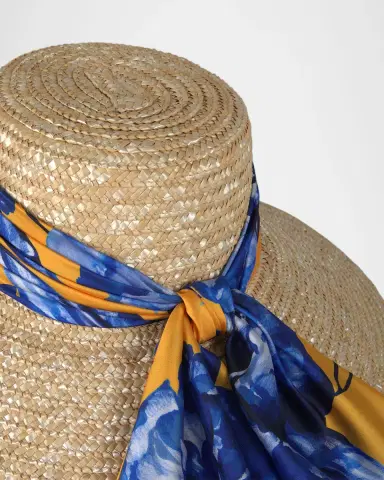Eugenia Kim Mirabel Wide-Brim Straw Sun Hat with Scarf | Thumbnail 3 Eugenia Kim Mirabel Wide-Brim Straw Sun Hat with Scarf | Thumbnail 3