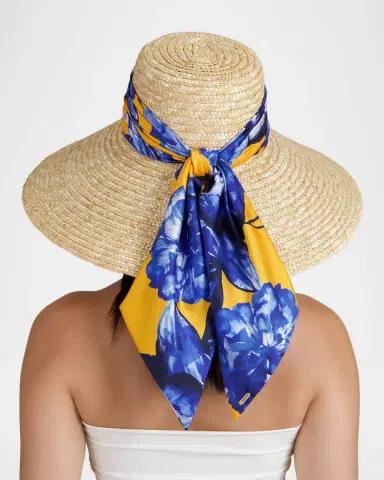 Eugenia Kim Mirabel Wide-Brim Straw Sun Hat with Scarf | Thumbnail 4 Eugenia Kim Mirabel Wide-Brim Straw Sun Hat with Scarf | Thumbnail 4