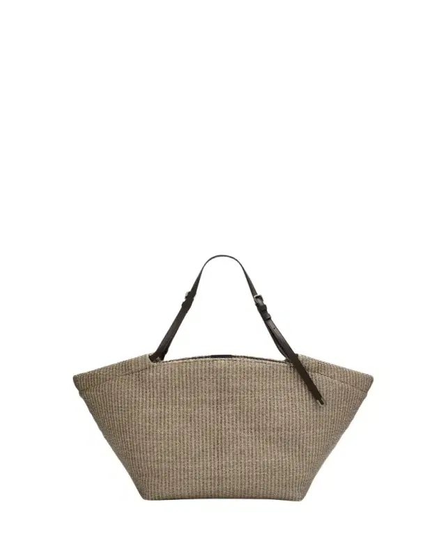 Brunello Cucinelli Large Raffia Tote Bag