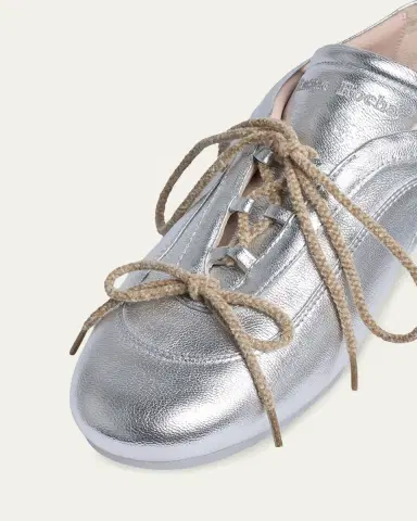 Simone Rocha Cutout Metallic Leather Ballerina Sneakers | Thumbnail 2 Simone Rocha Cutout Metallic Leather Ballerina Sneakers | Thumbnail 2