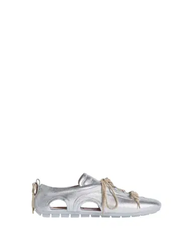 Simone Rocha Cutout Metallic Leather Ballerina Sneakers | Thumbnail 1 Simone Rocha Cutout Metallic Leather Ballerina Sneakers | Thumbnail 1