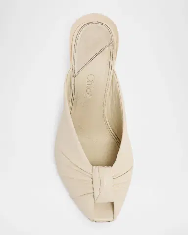 Chloé 95mm Suzie Knotted Leather Mules | Thumbnail 10
