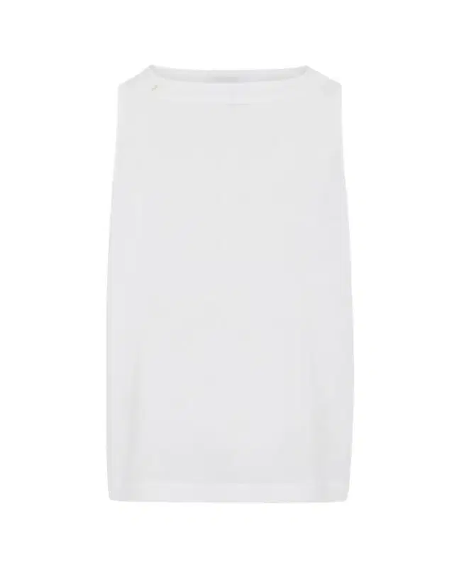 Lightweight Linen A-Line Round Neck Shell Top - Mid Plus Length