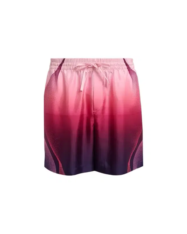 Men's Silk Half-Tone Logo Drawstring Shorts