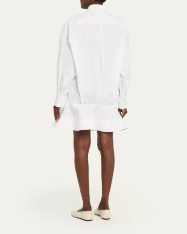 Stella McCartney Poplin Peplum Pique Shirtdress | Thumbnail 3 Stella McCartney Poplin Peplum Pique Shirtdress | Thumbnail 3