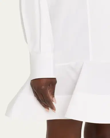 Stella McCartney Poplin Peplum Pique Shirtdress | Thumbnail 5 Stella McCartney Poplin Peplum Pique Shirtdress | Thumbnail 5