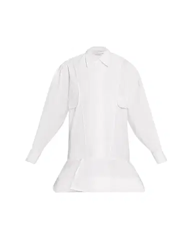 Stella McCartney Poplin Peplum Pique Shirtdress | Thumbnail 1 Stella McCartney Poplin Peplum Pique Shirtdress | Thumbnail 1