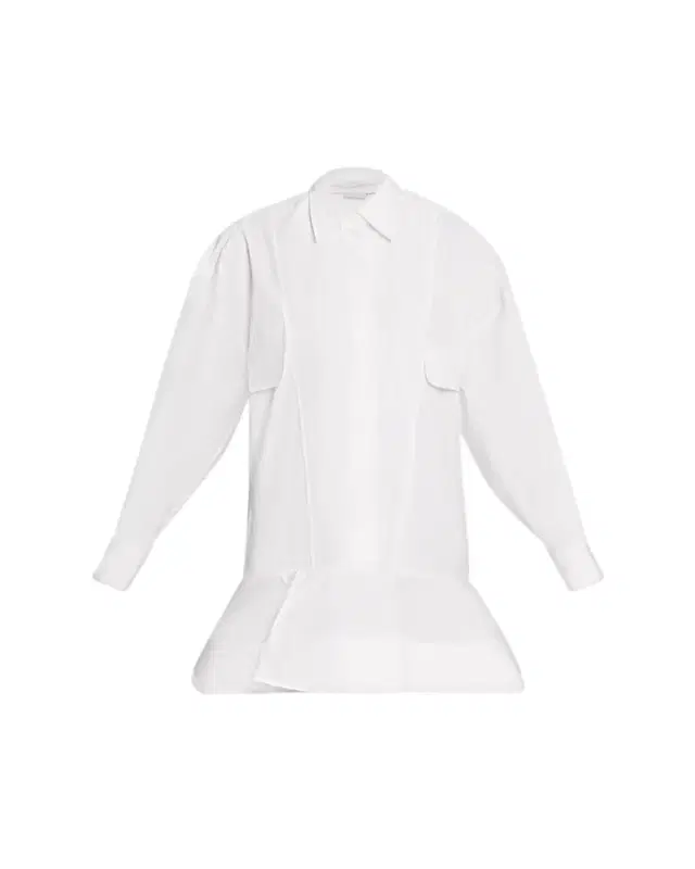 Stella McCartney Poplin Peplum Pique Shirtdress